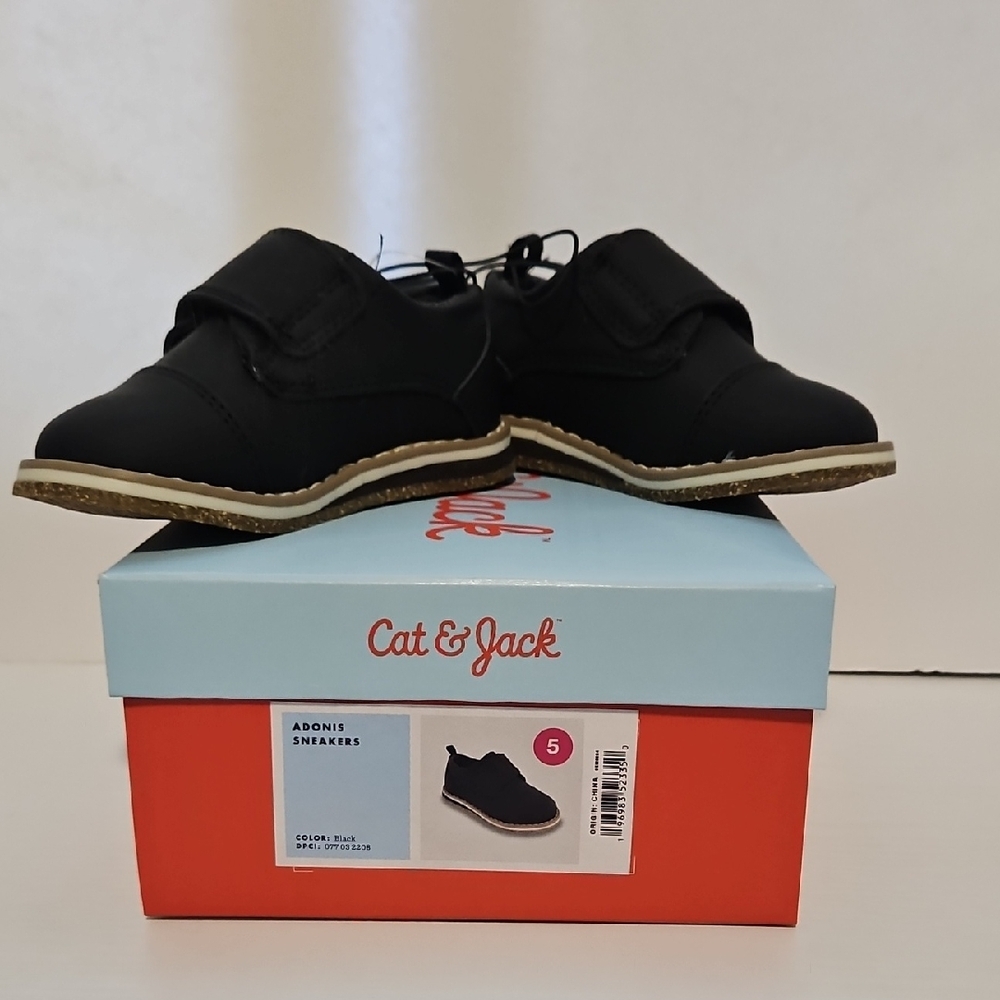 Cat & Jack Black Sneakers with Brown Sole